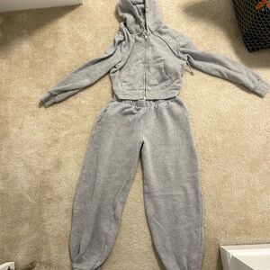 Brandy Gray Hoodie and Sweatpants Set